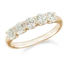 06503574 - 18ct Yellow Gold 0.75ct Five Stone Eternity Ring