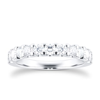 Mappin & Webb Platinum 0.77ct Claw Set Half Eternity Ring Mappin & Webb Platinum 0.77ct Claw Set Half Eternity Ring