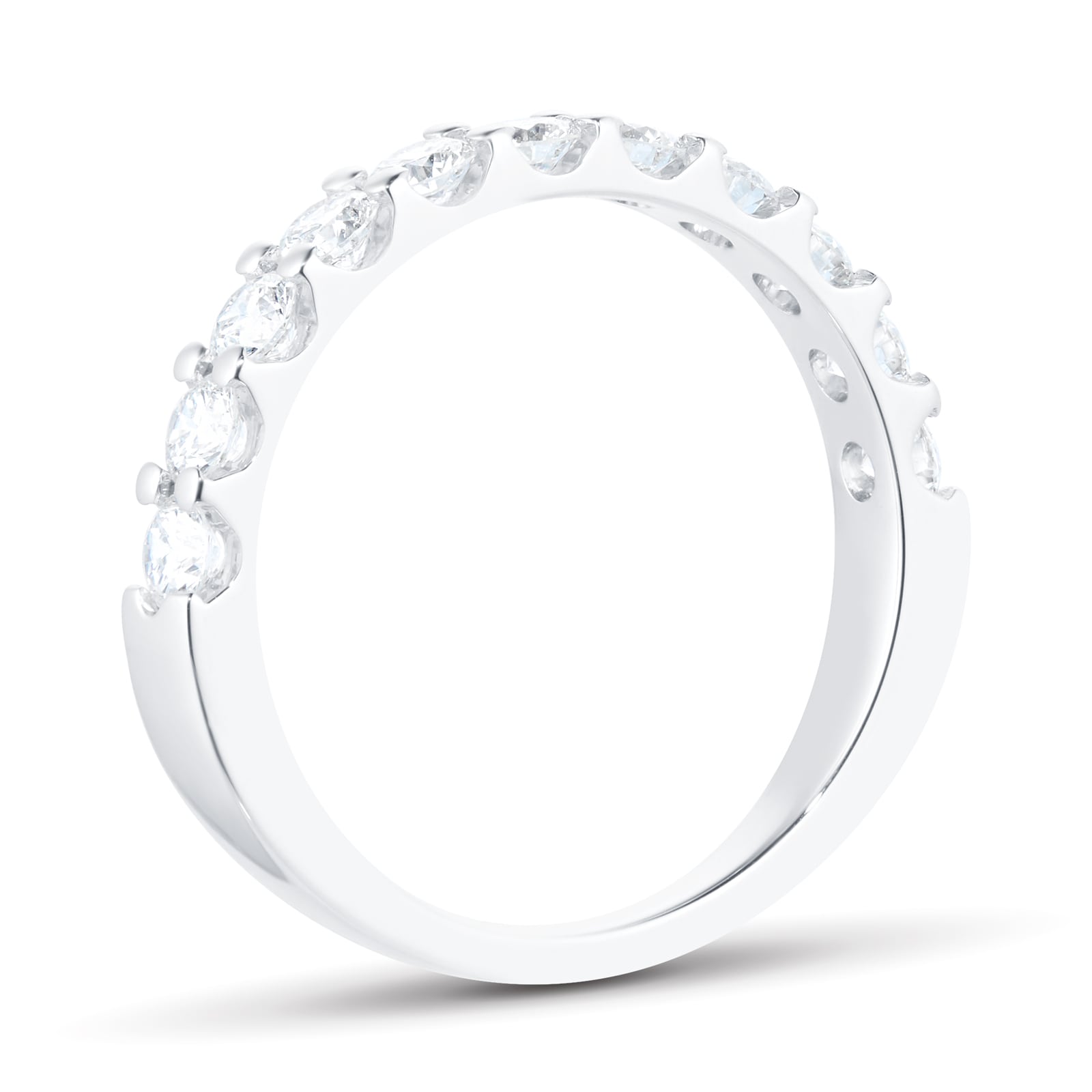 Mappin & Webb Platinum 0.77ct Claw Set Half Eternity Ring