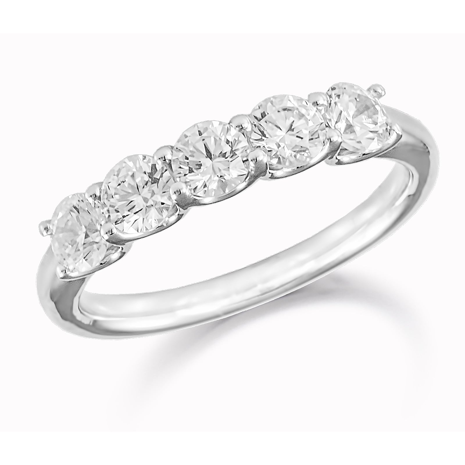 Mappin & Webb Platinum 1.00ct Five Stone Eternity Ring