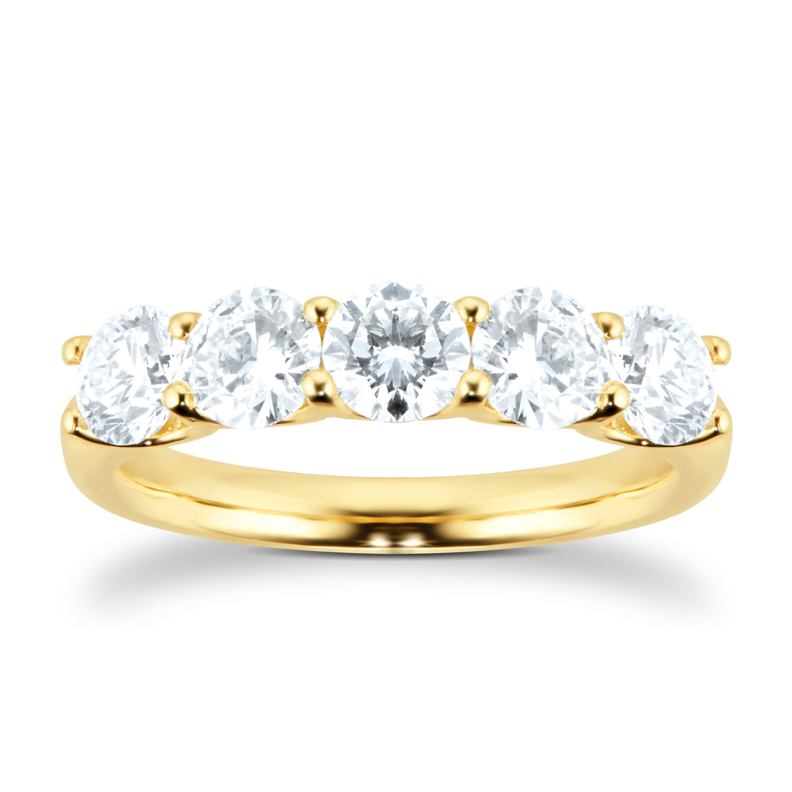 Mappin & Webb 18ct Yellow Gold 1.50ct Five Stone Eternity Ring Mappin & Webb 18ct Yellow Gold 1.50ct Five Stone Eternity Ring