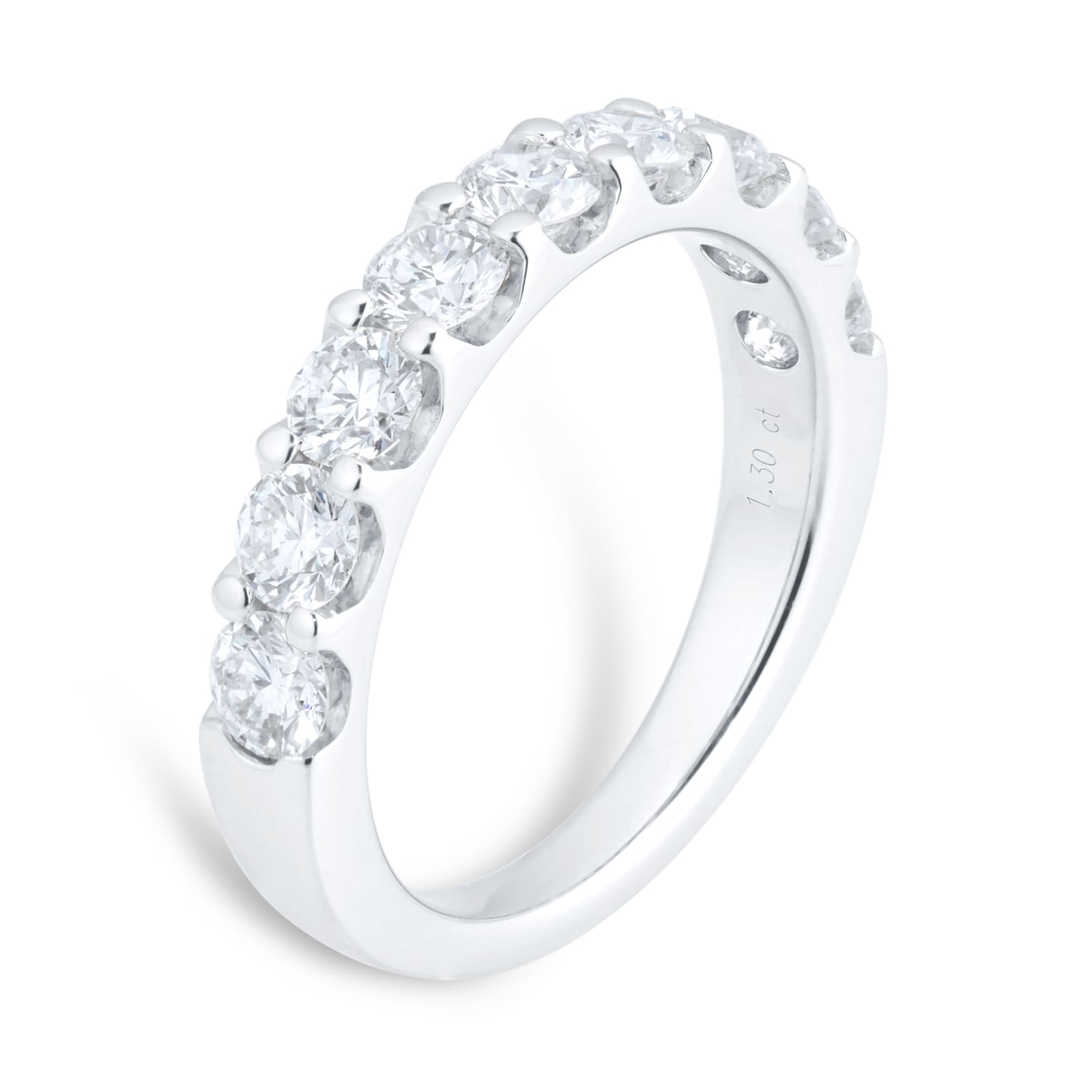 Mappin & Webb Platinum 1.30ct Claw Set Half Eternity Ring Mappin & Webb Platinum 1.30ct Claw Set Half Eternity Ring