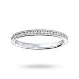 Goldsmiths Platinum 0.12 Carat Brilliant Cut Half Eternity Ring - Ring Size J
