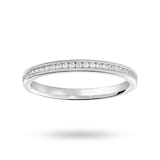 Goldsmiths Platinum 0.12 Carat Brilliant Cut Half Eternity Ring - Ring Size K