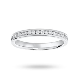 06503625 - 9 Carat White Gold 0.25 Carat Brilliant Cut Half Eternity Ring