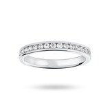 Goldsmiths Platinum 0.33 Carat Brilliant Cut Half Eternity Ring - Ring Size K