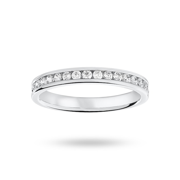 Goldsmiths 9 Carat White Gold 0.33 Carat Brilliant Cut Half Eternity Ring