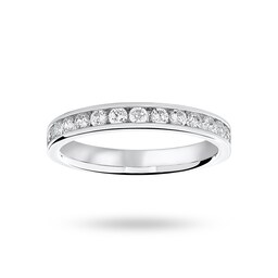 06503656 - Platinum 0.50 Carat Brilliant Cut Half Eternity Ring