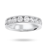 Goldsmiths 9 Carat White Gold 1.50 Carat Brilliant Cut Half Eternity Ring