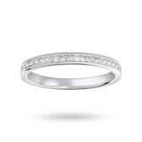 Goldsmiths Platinum 0.33 Carat Princess Cut Half Eternity Ring - Ring Size O