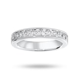 Goldsmiths 9 Carat White Gold 1.50 Carat Princess Cut Half Eternity Ring - Ring Size P.5