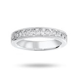 Goldsmiths 9 Carat White Gold 1.50 Carat Princess Cut Half Eternity Ring - Ring Size J