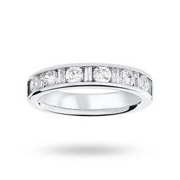 06504019 - 18 Carat White Gold 1.00 Carat Dot Dash Half Eternity Ring