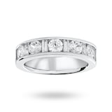 Goldsmiths Platinum 1.45 Carat Dot Dash Half Eternity Ring - Ring Size J