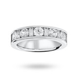 Goldsmiths 9 Carat White Gold 1.45 Carat Dot Dash Half Eternity Ring