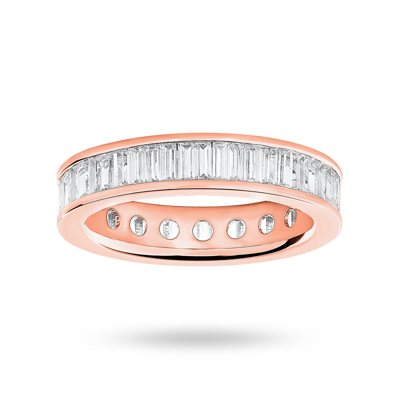 18 Carat Rose Gold 2.00 Carat Baguette Cut Full Eternity Ring - Ring Size O