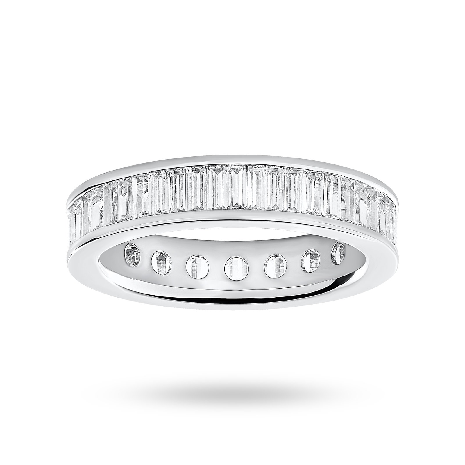 18 Carat White Gold 2.00 Carat Baguette Cut Full Eternity Ring - Ring Size K