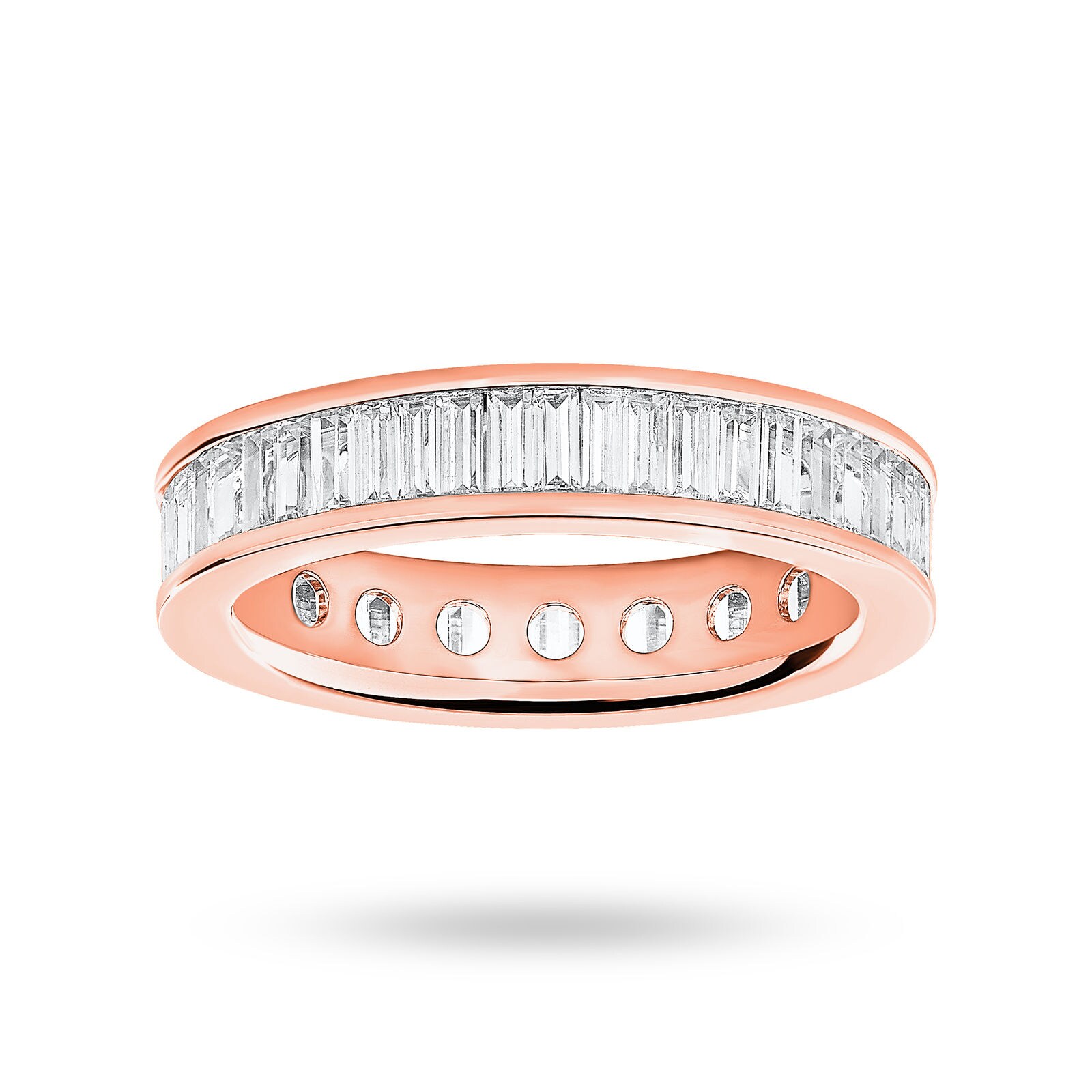 9 Carat Rose Gold 2.00 Carat Baguette Cut Full Eternity Ring - Ring Size P