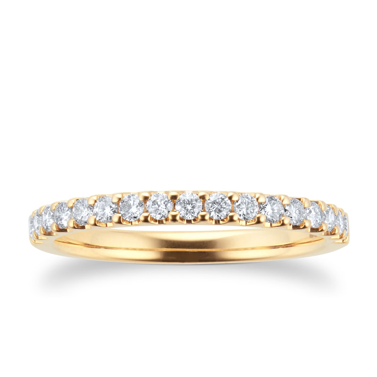 Click to view product details and reviews for 18 Carat Rose Gold 033 Carat Brilliant Cut Half Eternity Ring Size K.