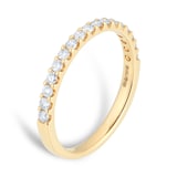 Goldsmiths 18 Carat Rose Gold 0.33 Carat Brilliant Cut Half Eternity - Ring Size K