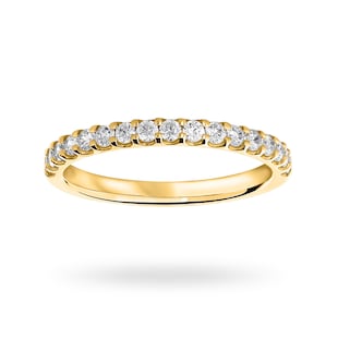 Goldsmiths 9 Carat Yellow Gold 0.33 Carat Brilliant Cut Half Eternity