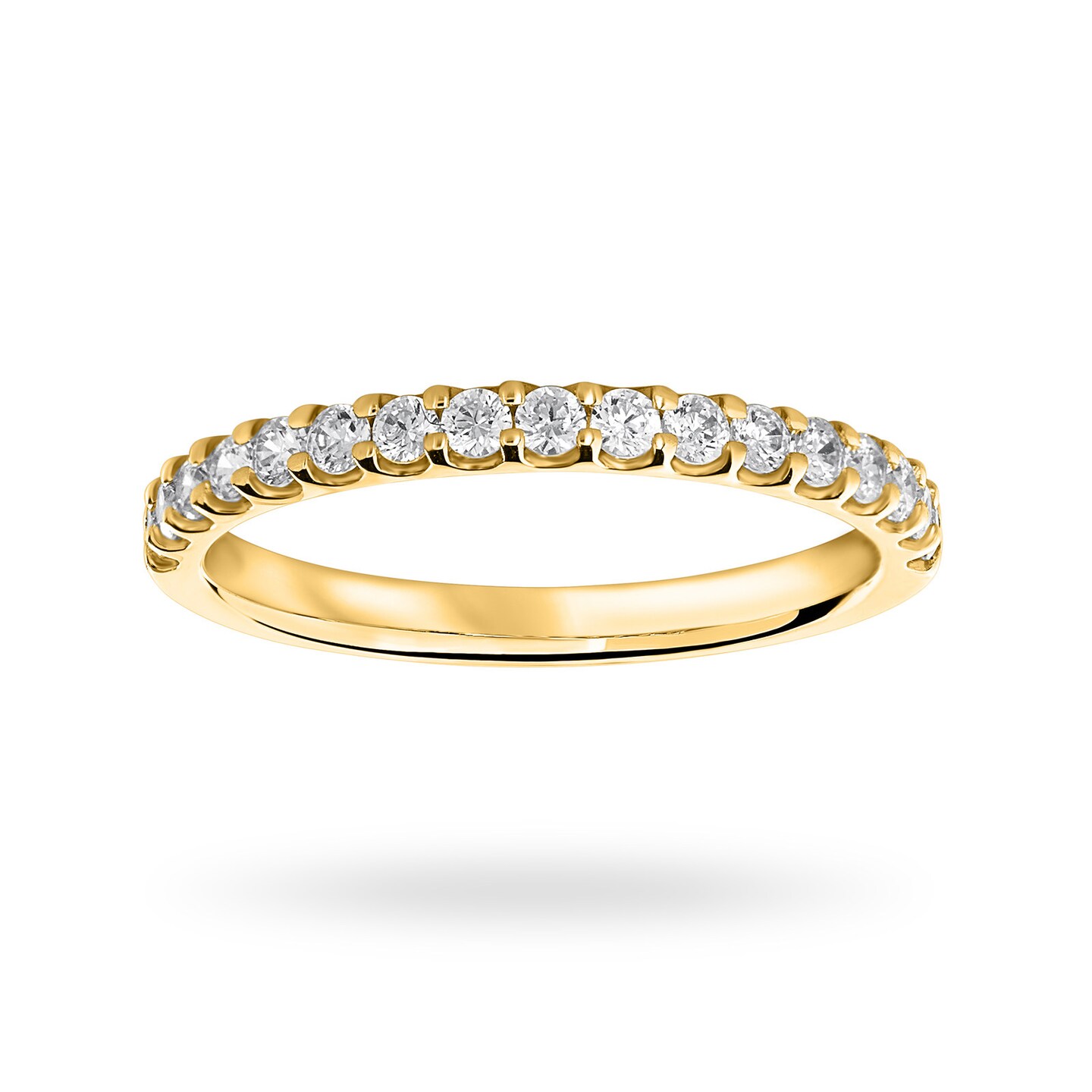 Goldsmiths 9 Carat Yellow Gold 0.33 Carat Brilliant Cut Half Eternity ...