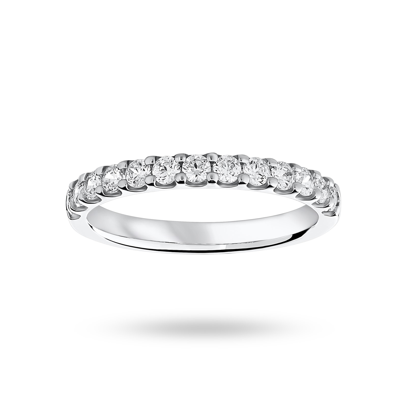 9 Carat White Gold 0.50 Carat Brilliant Cut Half Eternity - Ring 