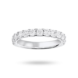 06504200 - 18 Carat White Gold 1.00 Carat Brilliant Cut Half Eternity