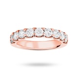 Goldsmiths 9 Carat Rose Gold 1.45 Carat Brilliant Cut Half Eternity - Ring Size V.5