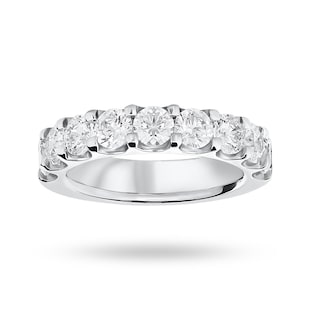 Goldsmiths 18 Carat White Gold 2.10 Carat Brilliant Cut Half Eternity