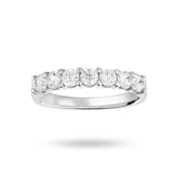 Goldsmiths 18 Carat White Gold 0.75 Carat Brilliant Cut Under Bezel Half Eternity Ring - Ring Size P