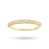 Goldsmiths 9 Carat Yellow Gold 0.30 Carat Brilliant Cut Bar Half Eternity Ring