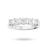 Goldsmiths Platinum 0.90 Carat Brilliant Cut Bar Half Eternity Ring - Ring Size K