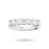 Goldsmiths 18 Carat White Gold 0.90 Carat Brilliant Cut Bar Half Eternity Ring