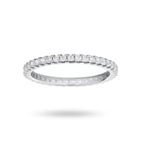 Goldsmiths Platinum 0.50 Carat Brilliant Cut Claw Set Full Eternity Ring - Ring Size K