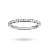 Goldsmiths Platinum 0.50 Carat Brilliant Cut Claw Set Full Eternity Ring - Ring Size J