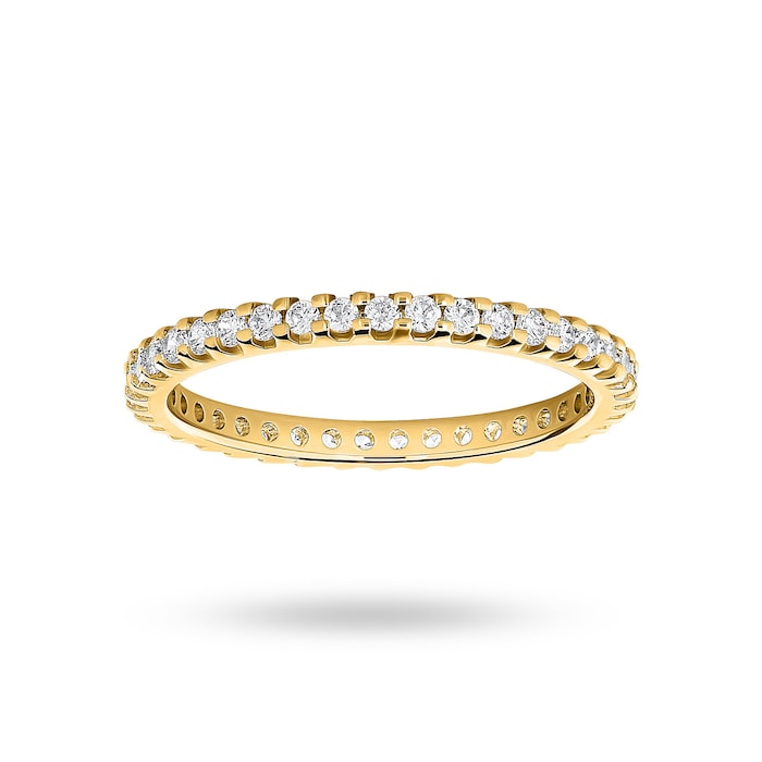 Goldsmiths 18 Carat Yellow Gold 0.50 Carat Brilliant Cut Claw Set Full Eternity Ring