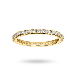 06504503 - 18 Carat Yellow Gold 0.50 Carat Brilliant Cut Claw Set Full Eternity Ring