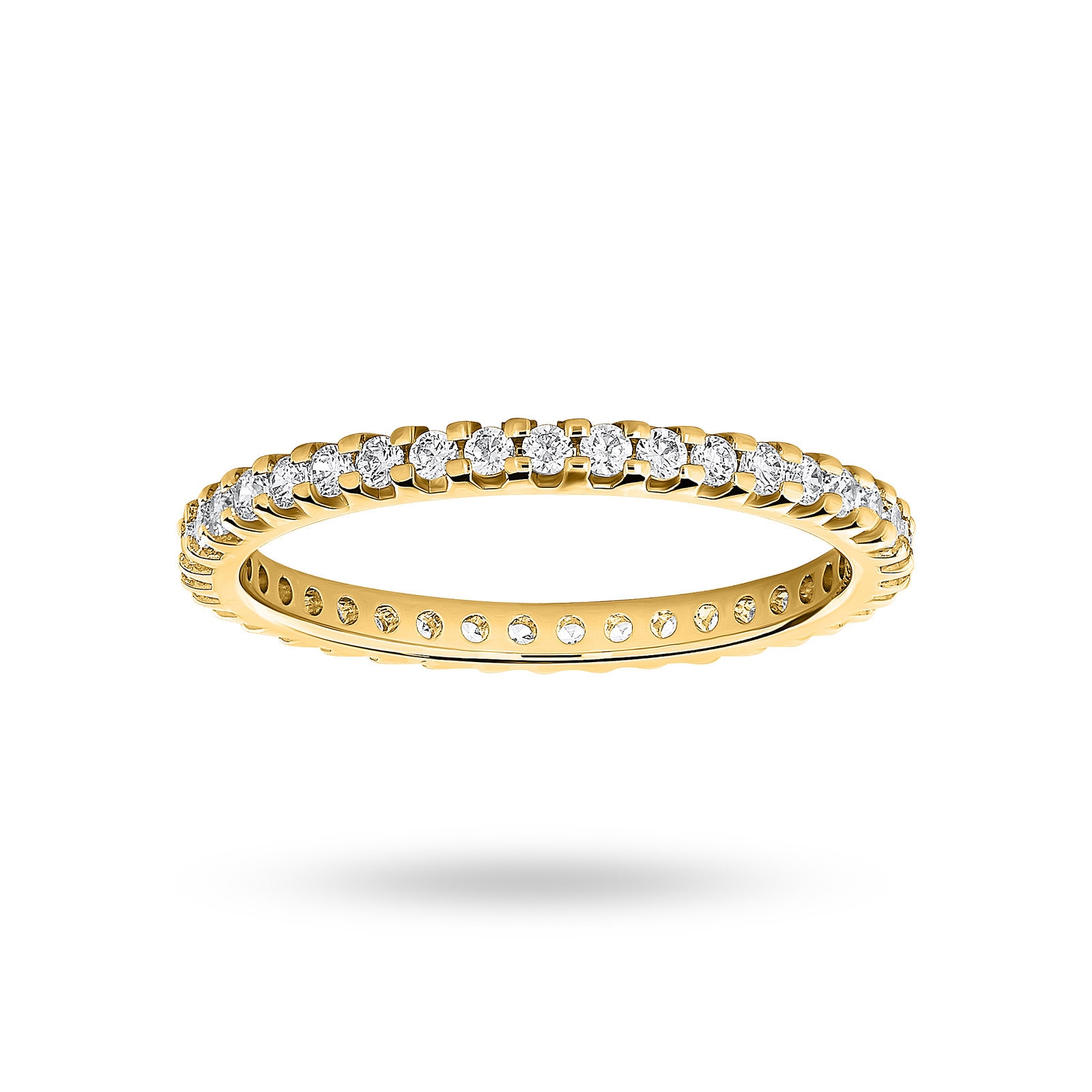 18 Carat Yellow Gold 0.50 Carat Brilliant Cut Claw Set Full Eternity Ring - Ring Size N
