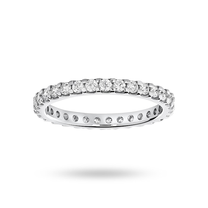 Goldsmiths Platinum 0.75 Carat Brilliant Cut Claw Set Full Eternity Ring - Ring Size K