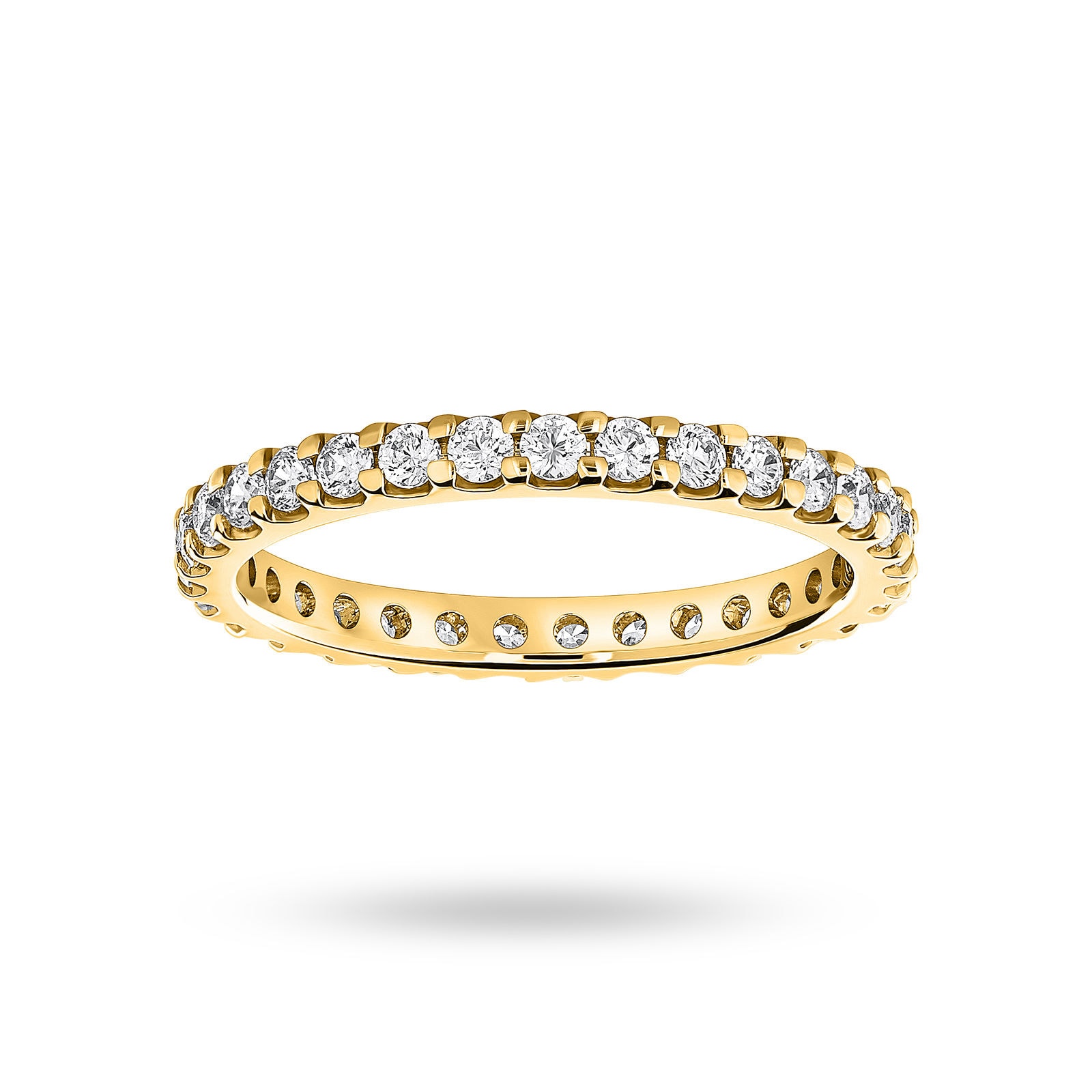 18 Carat Yellow Gold 0.75 Carat Brilliant Cut Claw Set Full Eternity Ring - Ring Size J