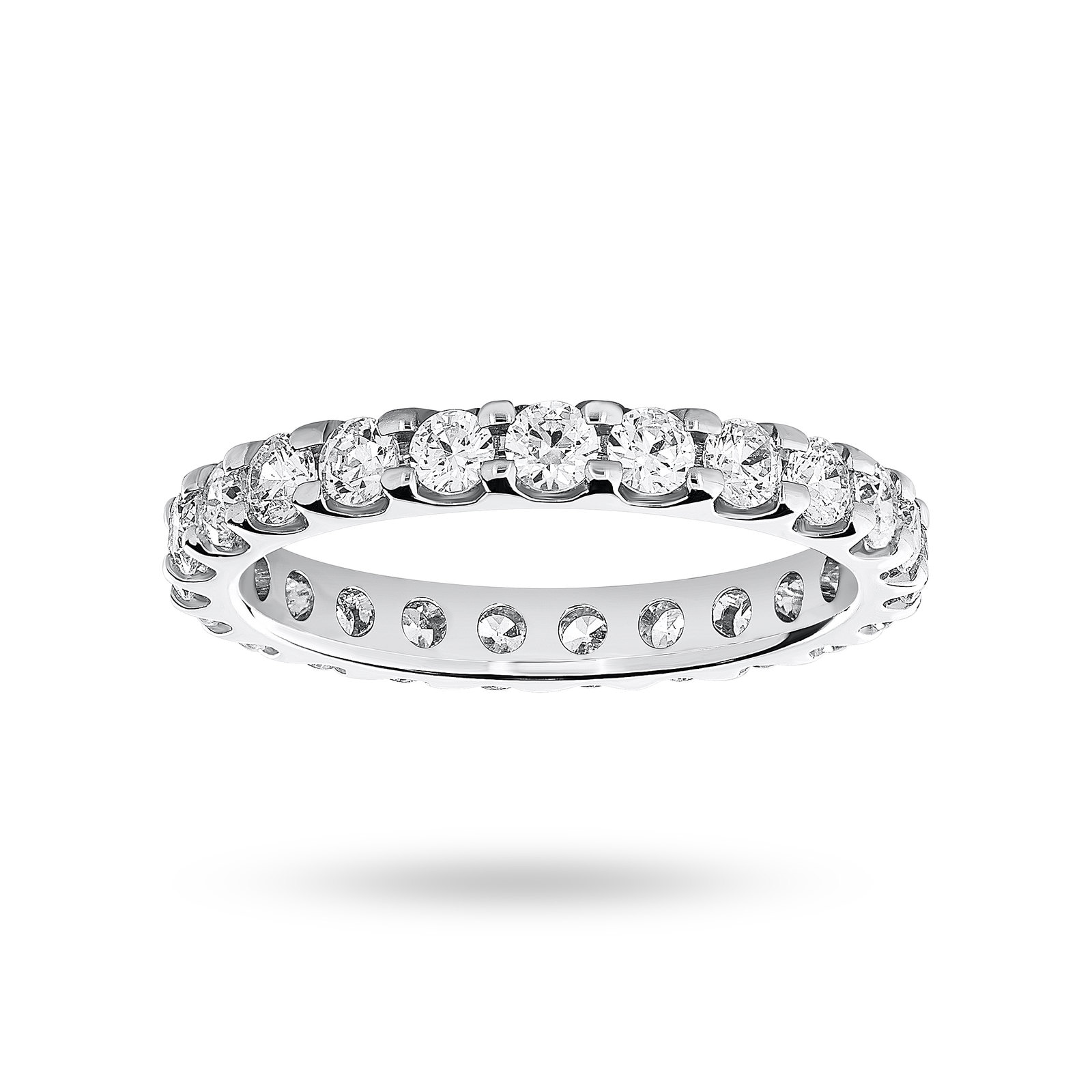 Platinum 1.50 Carat Brilliant Cut Claw Set Full Eternity Ring - Ring Size K