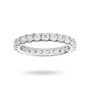 Goldsmiths 9 Carat White Gold 1.50 Carat Brilliant Cut Claw Set Full Eternity Ring