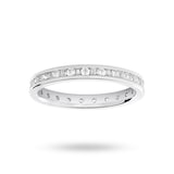 Goldsmiths 18 Carat White Gold 0.50 Carat  Dot Dash Channel Set Full Eternity Ring - Ring Size J