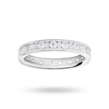 Goldsmiths Platinum 1.00 Carat Dot Dash Channel Set Full Eternity Ring - Ring Size Q.5