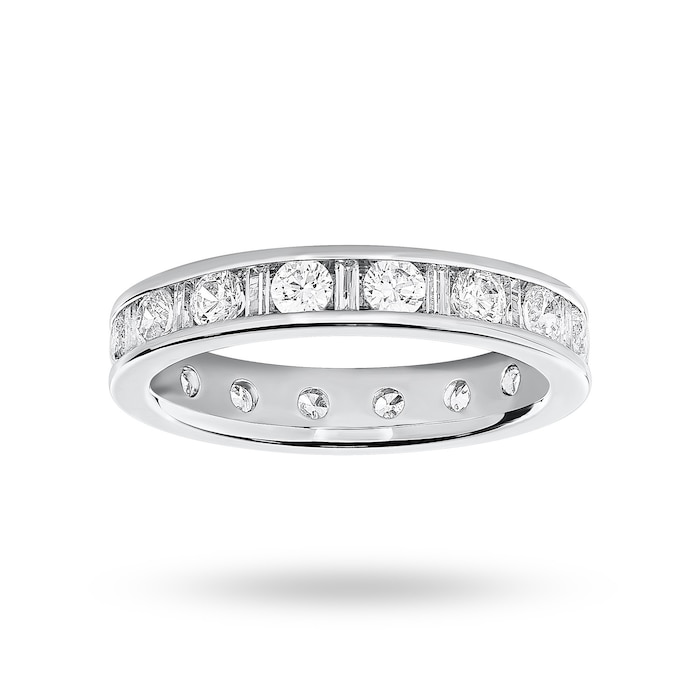 Goldsmiths Platinum 1.50 Carat  Dot Dash Channel Set Full Eternity Ring