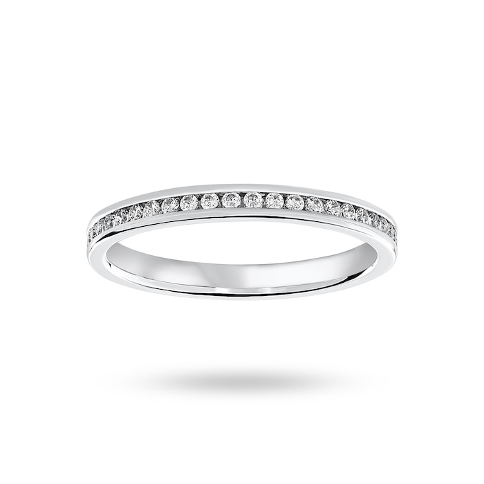 Goldsmiths Platinum 0.33 Carat Brilliant Cut Channel Set Full Eternity Ring - Ring Size Q