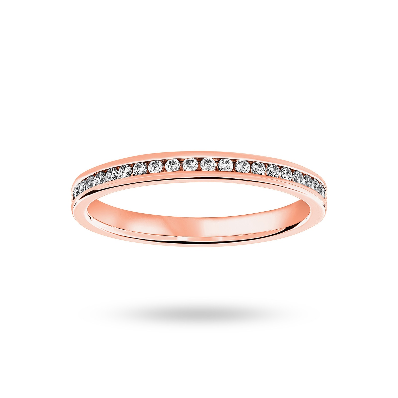 18 Carat Rose Gold 0.33 Carat Brilliant Cut Channel Set Full Eternity Ring - Ring Size P