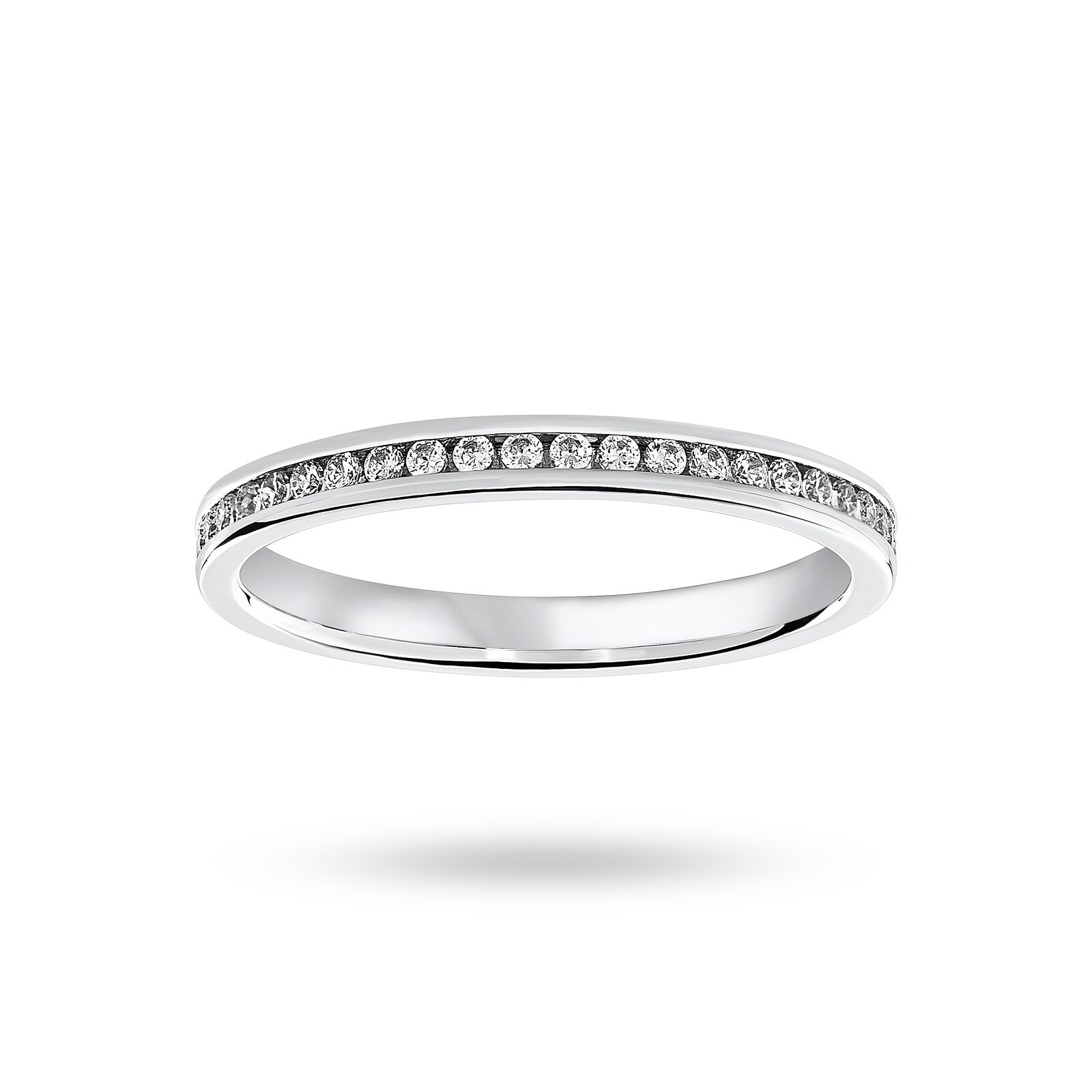 18 Carat White Gold 0.33 Carat Brilliant Cut Channel Set Full Eternity Ring - Ring Size K