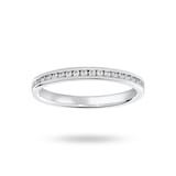 Goldsmiths 9 Carat White Gold 0.33 Carat Brilliant Cut Channel Set Full Eternity Ring - Ring Size V.5